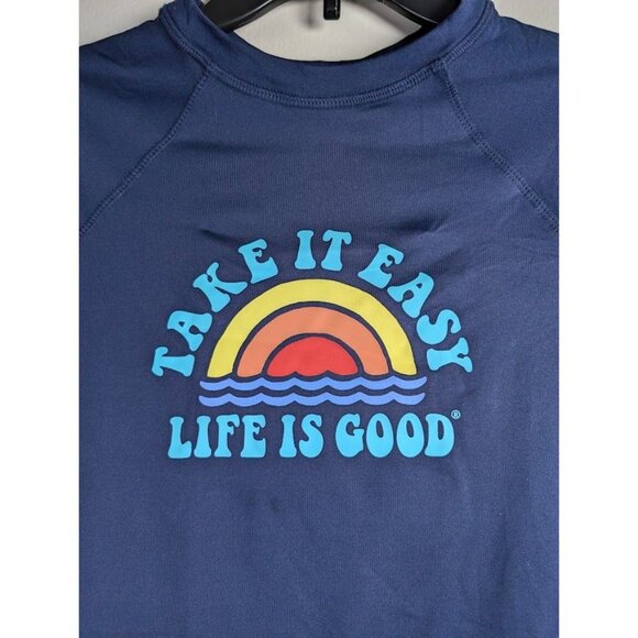Life is Good Rash Guard Kids Size Large Long Sleeve UPF 50 Summer Beach Swim NEW - Picture 2 of 7